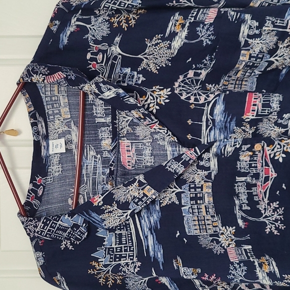 Old Navy blue button down shirt - Picture 3 of 6